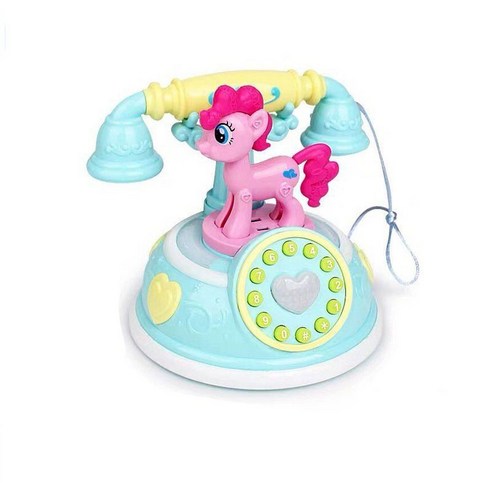 조랑말 전화기 유니콘 장난감 인형 소꿉놀이 놀이 선물, 핑크