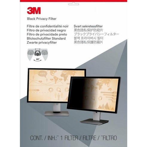 3M 정보보안기 PF24.0W9B 24인치 블루라이트 차단 시력보호 사생활보호