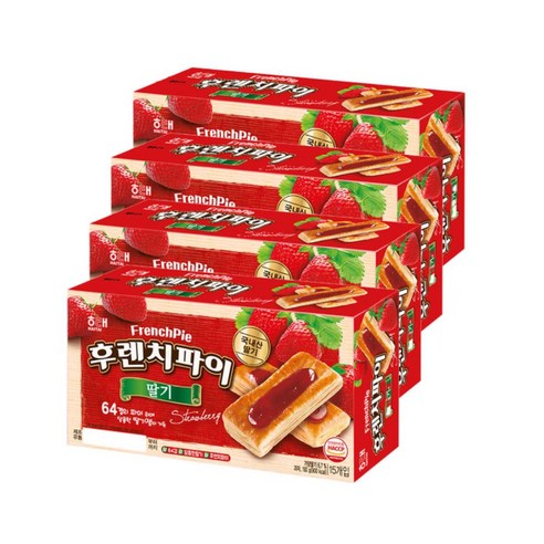 해태 후렌치파이 딸기 192g 4개 /어린이간식/탕비실간식