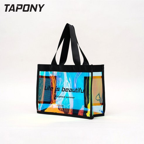 빛나는 홀로그램으로 완성하는 스타일리시 바캉스, TAPONY 수영 숄더백
