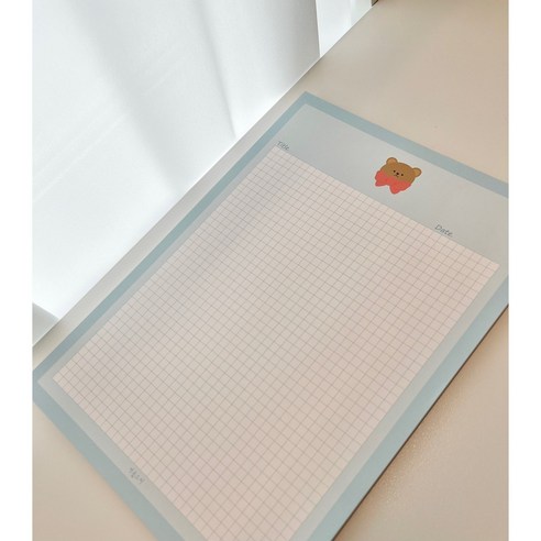 대떡메 100G 아름드리 프리미엄 용지 공부 노트 B5 공시생 모눈노트, 6매, 스카이