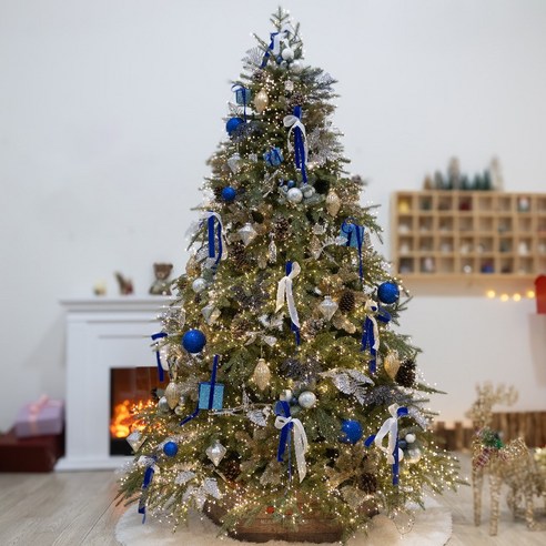 특별한블루캐롤라이나트리 250cm (단면) 크리스마스 풀세트 장식 소품, 단품