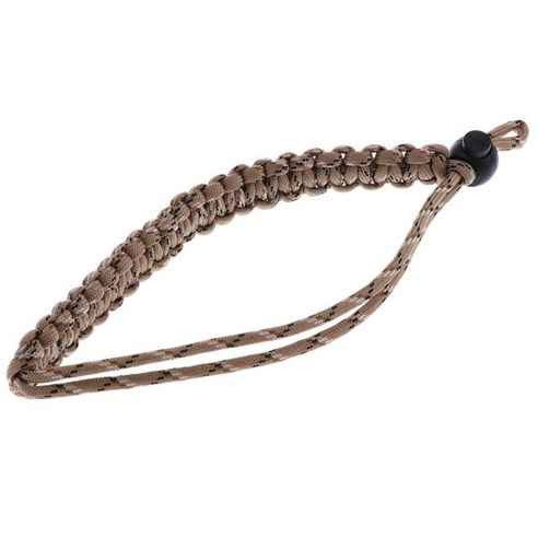 땋은 Paracord 조정 가능한 카메라 손목 스트랩/팔찌, 사막 카모, 34x2cm, 나일론