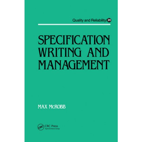 Specification Writing and Management Paperback, CRC Press, English, 9780367451004
