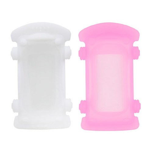 아가프라 리모컨 치발기 2개 / 핸드폰 리모컨 모두호환 되는 멀티 커버 치발기, 화이트+핑크, 1개