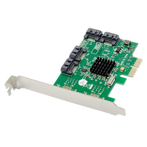 PCIe to 4 포트 확장 카드 RAID SATA 6G 하드 드라이브 어댑터 변환 카드 Marvell 88SE9230 칩 라이저 카드, 보여진 바와 같이, 하나