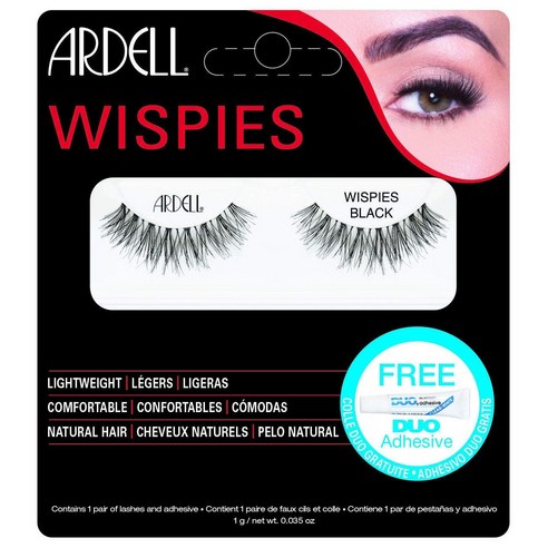아델 프로페셔널 내추럴 래쉬 1쌍, Wispies Black, 1개