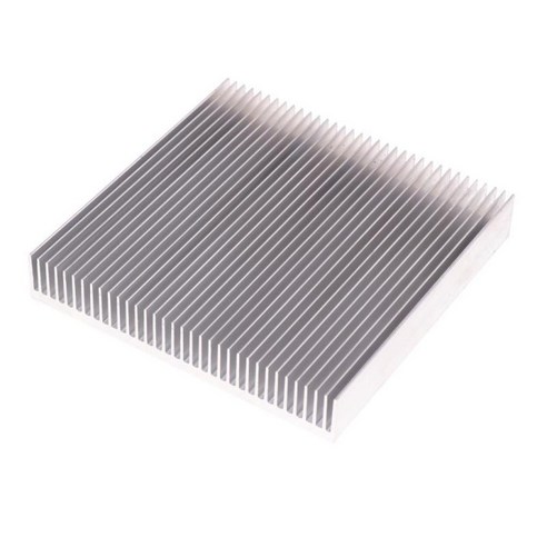 증폭기 트랜지스터 반도체 장치용 알루미늄 방열판 냉각 방열판 34 핀, 90x90x15mm, 실버 톤