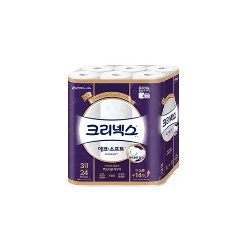 크리넥스 데코앤소프트 3겹 화장지, 28m, 24개입, 1개