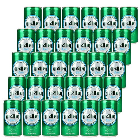 트레비 탄산수 플레인, 190ml, 30개