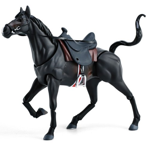 라푸유 말 액션피겨 구체관절피규어 자유롭게 움직이는 horse 캐릭터 구체관절인형 흑기사 말액션피규어 홀스 시리즈 액션피규어, 구렁말, 1개, 140mm