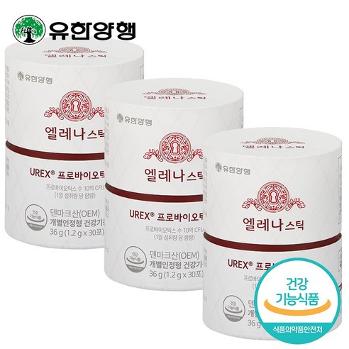 유한양행 엘레나 여성 질 유산균 스틱 90포 3개월분 – 여성과 가족의 질생리와 장건강을 위한 최적 단품, 3개 세트 유한양행 엘레나 여성 질 유산균 스틱 90포 3개월분 – 여성과 가족의 질생리와 장건강을 위한 최적 단품, 3개 세트