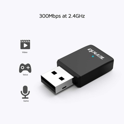 Tenda U9 11AC USB Wifi 어댑터-듀얼 밴드 2.4/5G AC650 무선 네트워크 카드 Wifi 동글 미니 크기 Windo, u9(633mbps)