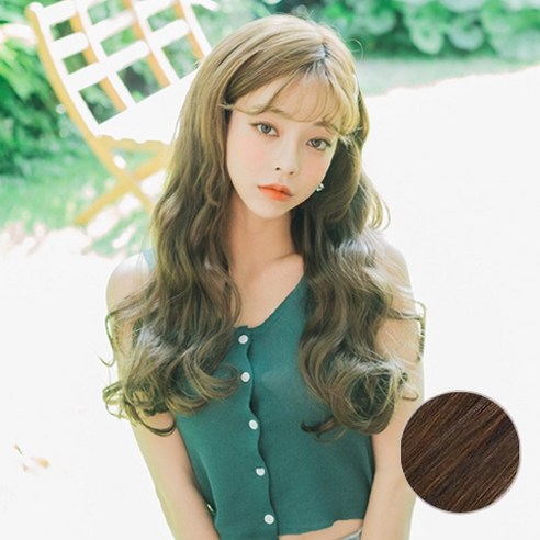 가발매니아 블리웨이브 5피스 45cm 인모믹스피스 (형상기억인모), 투톤브라운