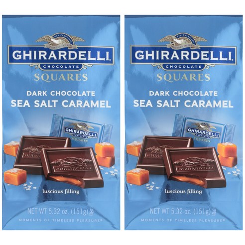 기라델리 초콜릿 스퀘어 151g, 2개, Dark Sea Salt Caramel