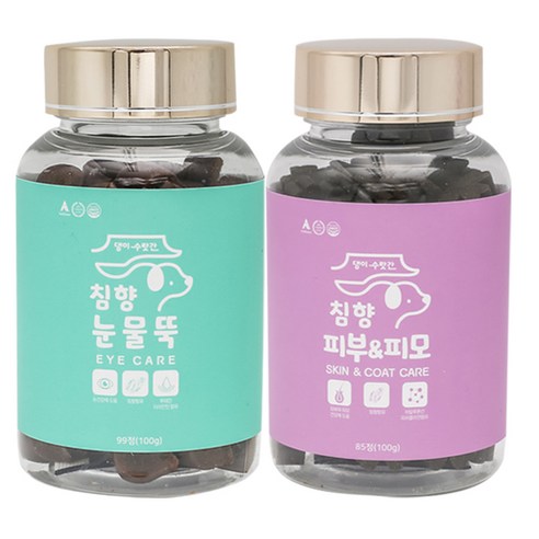강아지 피부병 곰팡이성 피부염 피부영양제 발습진 아토피 모낭충 댕이수랏간 침향 피부&피모 100g, 99정, 피부/피모, 8개