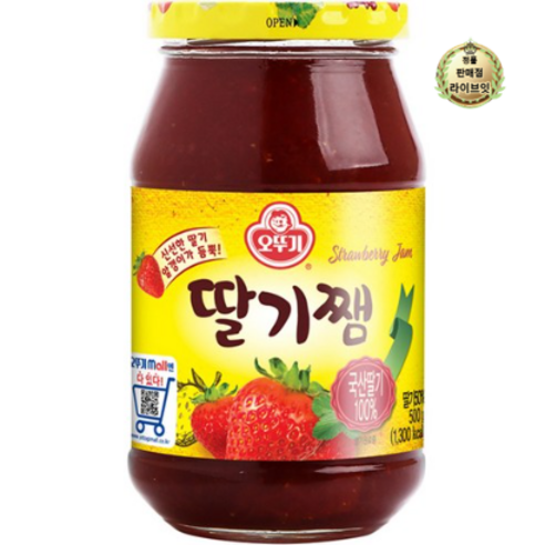 오뚜기 토스트 딸기쨈 500G – 아이간식과 소풍을 위한 간편 식사대용 모닝빵 
과자/초콜릿/시리얼