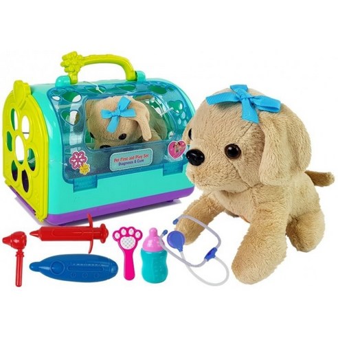 소리나는 강아지 동물병원놀이 수의사 역할놀이 이동장 포함 Toy Pretend Pet Doctor Playset Pet ...