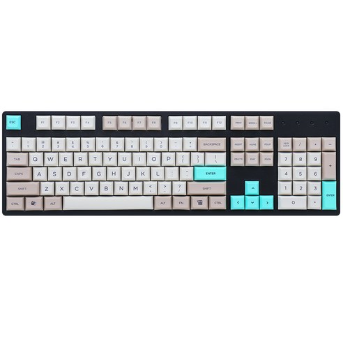 DSA PBT 염료승화 104 KEY 레트로 베이지 영문각인 키캡