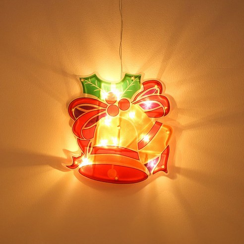 걸스코코 감성 가득 크리스마스 LED 부착식 걸이식 장식등 오너먼트 인테리어 조명 장식, 징글벨