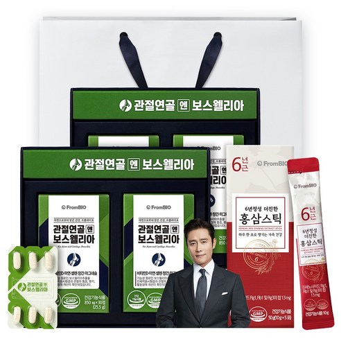 프롬바이오 관절연골엔 보스웰리아 + 홍삼스틱5포 + 쇼핑백, 2개월, 1세트