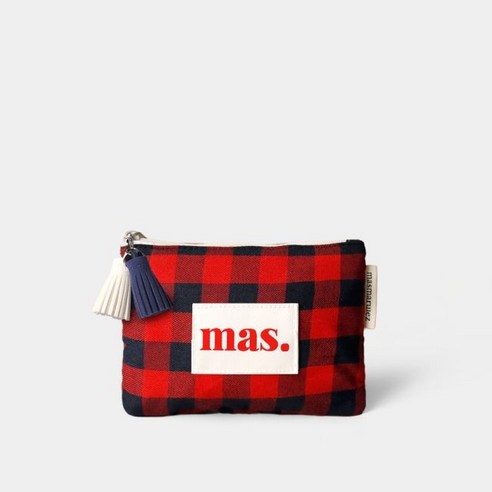 마스마룰즈 Basic pouch 체크레드 [Check Red] 파우치