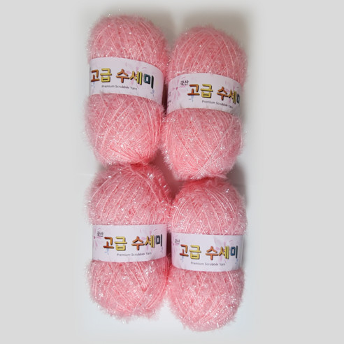 울클럽 별꽃수세미 만들기 DIY 고급수세미실 80g 4볼세트 (총 320g), 147소프트핑크, 1개