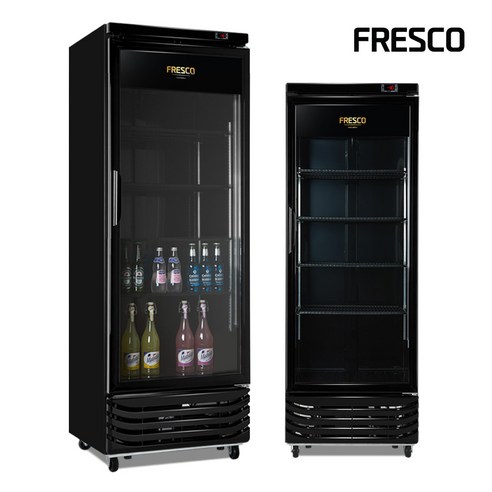 프레스코 프리미엄 컵냉동고 간냉식 올블랙 업소용 컵냉동쇼케이스 FRE-465CFAB, FRE-465CFAB 지역별착불배송