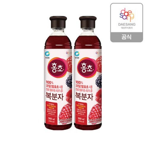 청정원 홍초 복분자 900ml X 2개