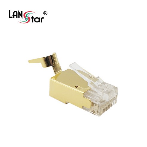 랜스타 CAT.6A/7 STP 랜 케이블 모듈러 콘넥터 1개입 골드 LS-CAT7-750G, 1개