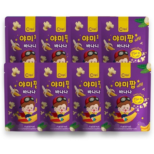 오늘도 아기과자 야미팝, 바나나, 25g, 8개