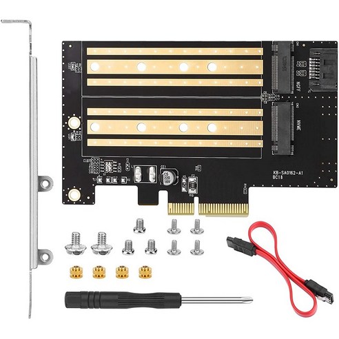 Xzante X4/X8/X16 카드 슬롯 인터페이스가 있는 마더보드용 PCIe-M.2 NVME/NGFF 라이저 마더보드 제어 확장, 블랙 & 옐로우
