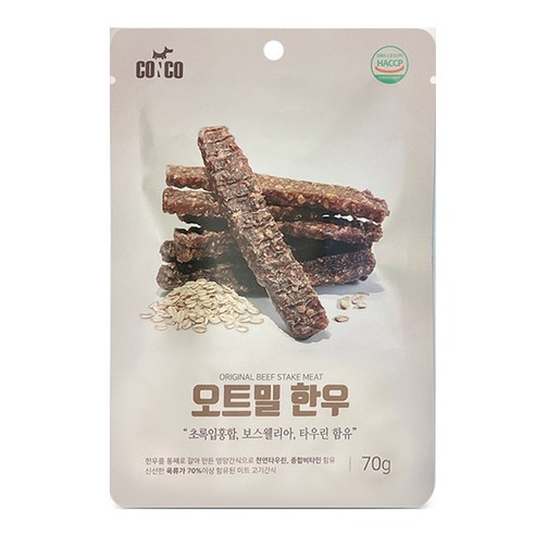 사랑하는 반려견을 위한 특별한 영양 간식, 오트밀 치킨 & 한우 오트밀바 강아지간식곡물