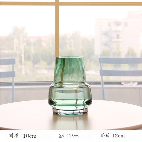DFMEI 북유럽 유리 꽃병 투명 창의 거실 백합 장미 부귀죽 꽃꽂이 식탁 사무실 장식품", 작은 소나무