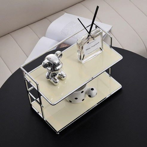 FONOW 수납 2단 아크릴 선반으로 엉망진창 화장대, 깔끔하게 정리하세요!