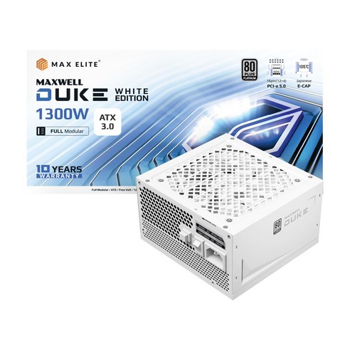 HIT 맥스엘리트 MAXWELL DUKE 1000W 80PLUS PLATINUM 풀모듈러 ATX 3.0 WHITE /정품/안심포장