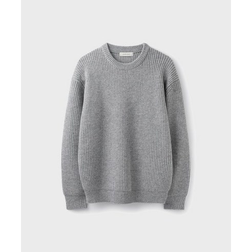 유니온블루 CASK WOOL HEAVY SWEATER [LIGHT GREY]