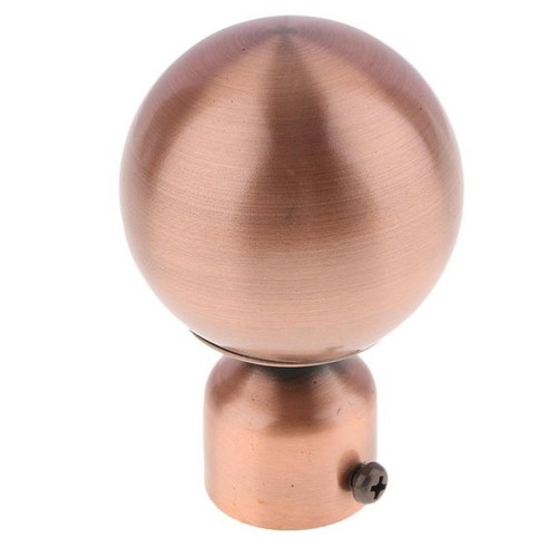 1 pcs 커튼 패널 막대 헤드/끝/결승 장식 28mm 기둥 우아하고 세련된 디자인, 빨간 공, 금속