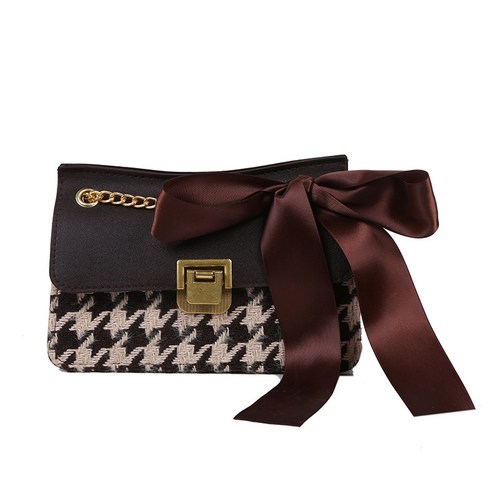 YAPOGI 여성 가방 YAPOGI 가을 겨울 레트로 가방 질감 Crossbody 가방 패션 싱글 어깨 조류 격자 작은 정사각형 가방 YAPOGI