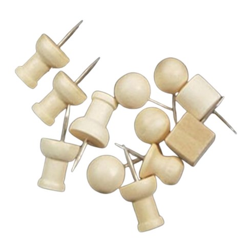 알림판 메모압정 코르크게시판 원목 압핀 체크사항 고정 마킹 사진 압정, 180pcs