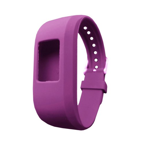 Garmin Vivofit 3 스포츠 팔찌용 실리콘 젤 밴드 스트랩 및 크롬 걸쇠, 보라색