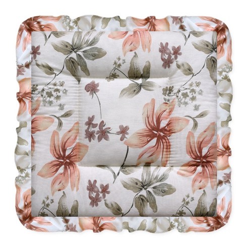 자연의 아름다움과 편안함을 간직한 데코벨 네추럴 린넨 목련 레이스 방석