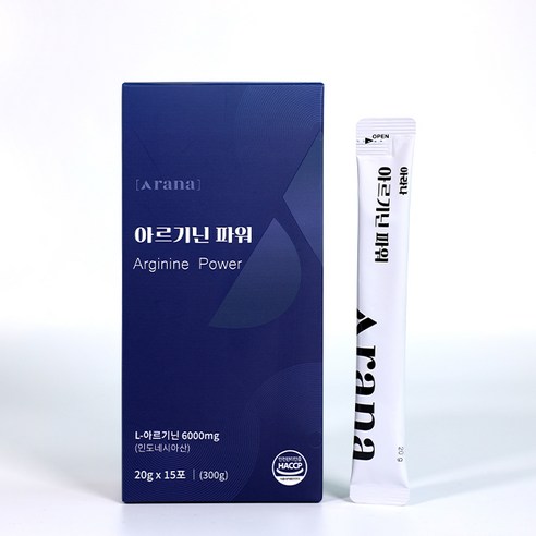 아라나 아르기닌파워 남자활력 초고함량 파워 6000mg, 3박스, 15포