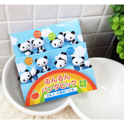 앙증맞은 판다 픽으로 도시락에 행복을 더하세요!
