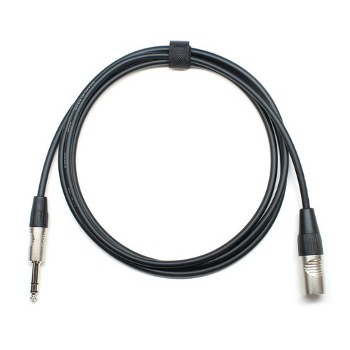 카나레 모니터스피커케이블 L-2T2S 리안 XLR(M)-6.3mm(TRS) (CR-TRSM), 1m, 회색(Gray)