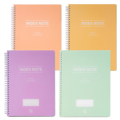 미래마켓 5000 PP 인덱스 노트 B5, 피치(Peach), 4개