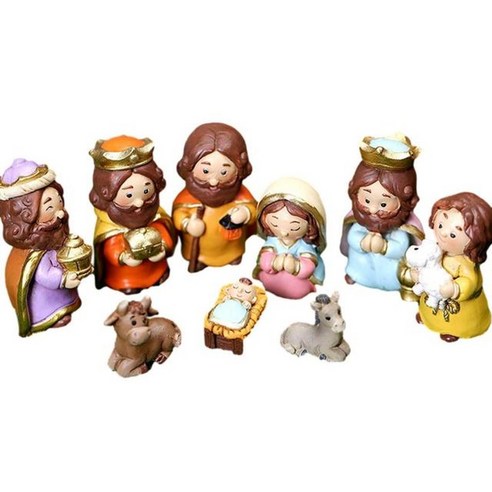 성모상 마리아 천주교용품 성모 크리스마스에 대한 10pcs 수지 manger 장면