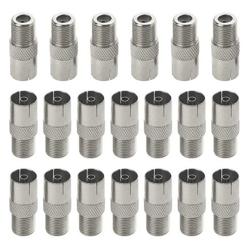 CCTV 안테나 보안 카메라 시스템을위한 TV 여성 변환기 헤드 RF 동축 커넥터 잭에 20pcs f 여성, 하나, 보여진 바와 같이