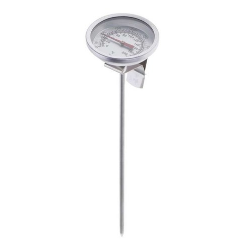 우유 고기 BBQ를 위한 클립과 긴 조사 스테인리스를 가진 우유 거품이 이는 온도계, 실버, 55mm 직경, 스테인레스 스틸