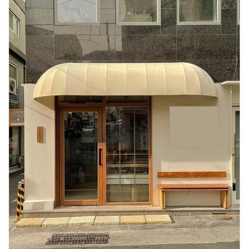 유럽식 어닝간판 어닝천막 고정식 덮개 카페 매장, 평방 미터당 블랙
